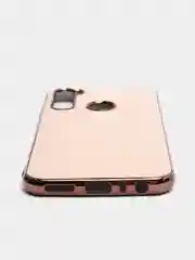 Бежевый чехол Xiaomi Redmi Note 8T цветной, силиконовый, с глянцевой рамкой (Редми Нот 8Т)
