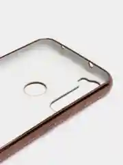 Бежевый чехол Xiaomi Redmi Note 8T цветной, силиконовый, с глянцевой рамкой (Редми Нот 8Т)