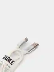 Белый кабель USB - Type-C WALKER C725, с металлическими разъемами