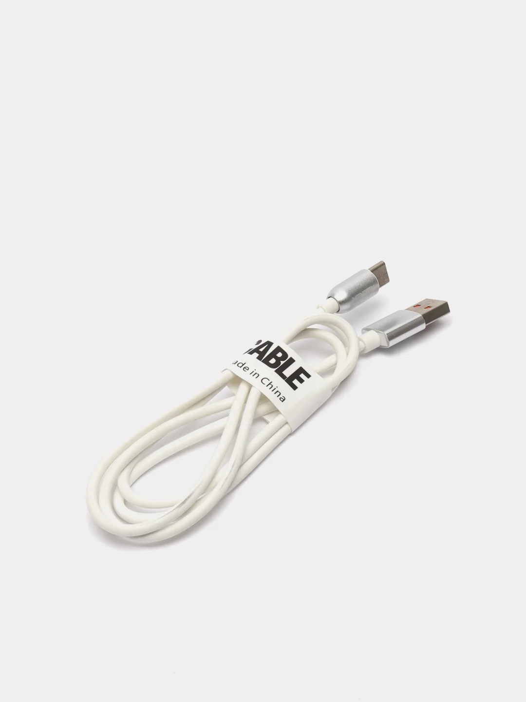 Белый кабель USB - Type-C WALKER C725, с металлическими разъемами