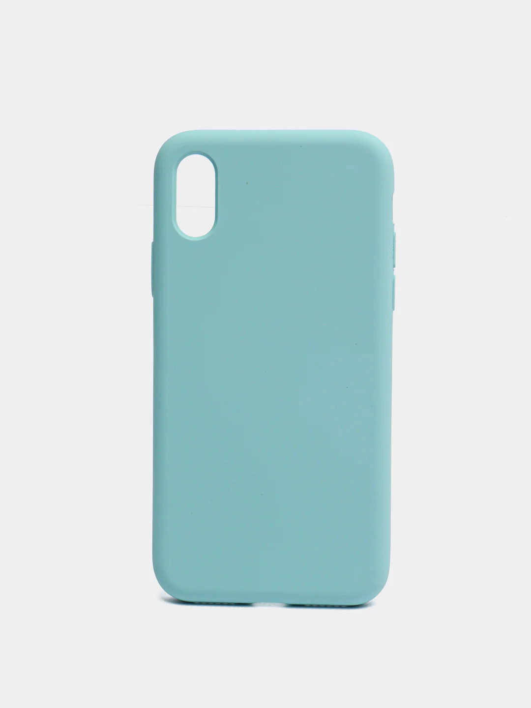 Мятный чехол на iPhone X, XS, XR, 7, 8, se, 12, 12 Pro, Mini, Max silicone case, закрытый низ, бархат внутри