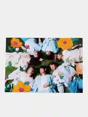 Красный конверт подарочный для денег с фото открыткой k-pop "BTS"