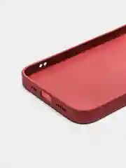 Бордовый чехол силиконовый со стеклянной панелью для iPhone 13 Pro
