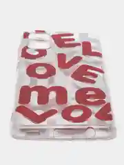 Красный чехол для Samsung Galaxy A21s/A41/A51/M01 с принтом "Love Me", силиконовый