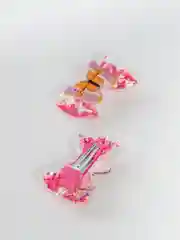 Фуксия детская заколка с бабочкой, пара