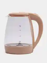 Бежевый чайник электрический Добрыня DO-1252C, стеклянный, 1.8 л
