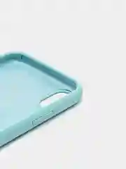 Мятный чехол на iPhone X, XS, XR, 7, 8, se, 12, 12 Pro, Mini, Max silicone case, закрытый низ, бархат внутри