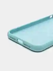 Мятный чехол на iPhone X, XS, XR, 7, 8, se, 12, 12 Pro, Mini, Max silicone case, закрытый низ, бархат внутри