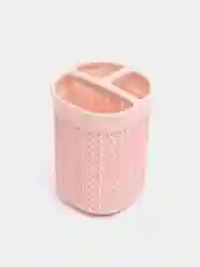 Розовый стакан для зубных щеток / подставка ВЯЗАНИЕ IDEA