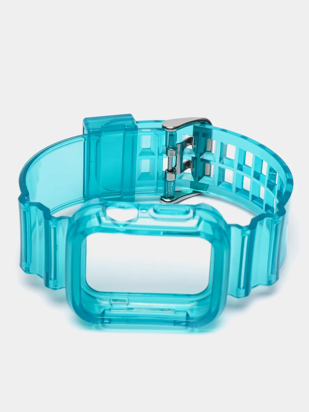 Морской ремешок для Apple Watch 38 / 40 / 41 / 42 / 44 / 45 / 49 мм браслет силиконовый прозрачный