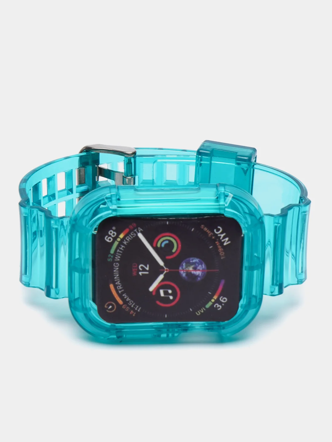 Морской ремешок для Apple Watch 38 / 40 / 41 / 42 / 44 / 45 / 49 мм браслет силиконовый прозрачный