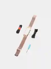 Розовый металлический ремешок для Xiaomi Mi Band 3, 4, 5, 6