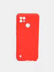Красный матовый чехол для Realme C21, силиконовый