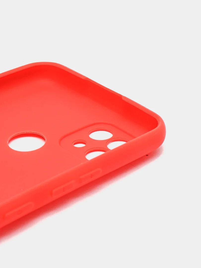 Красный матовый чехол для Realme C21, силиконовый