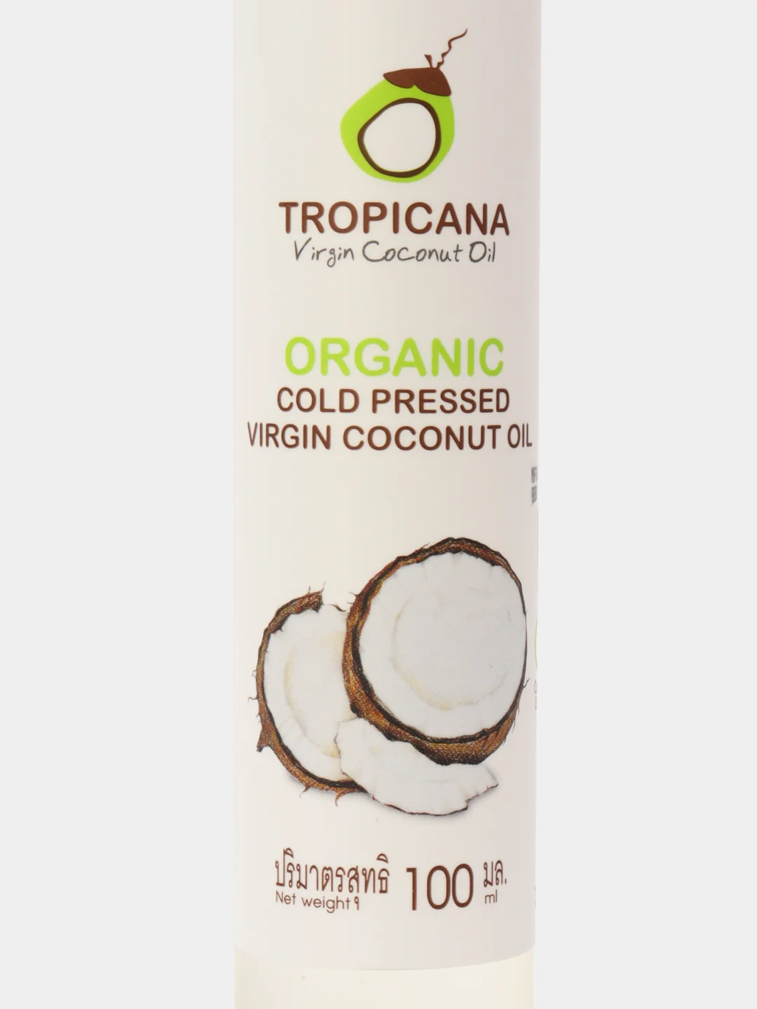 Тайское Кокосовое Масло холодного отжима( пресования) TROPICANA 100 мл
