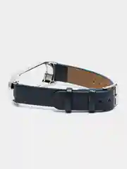 Темно-синий ремешок для Xiaomi Mi band 3, 4, 5, 6 кожаный, для фитнес браслета