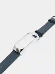 Темно-синий ремешок для Xiaomi Mi band 3, 4, 5, 6 кожаный, для фитнес браслета