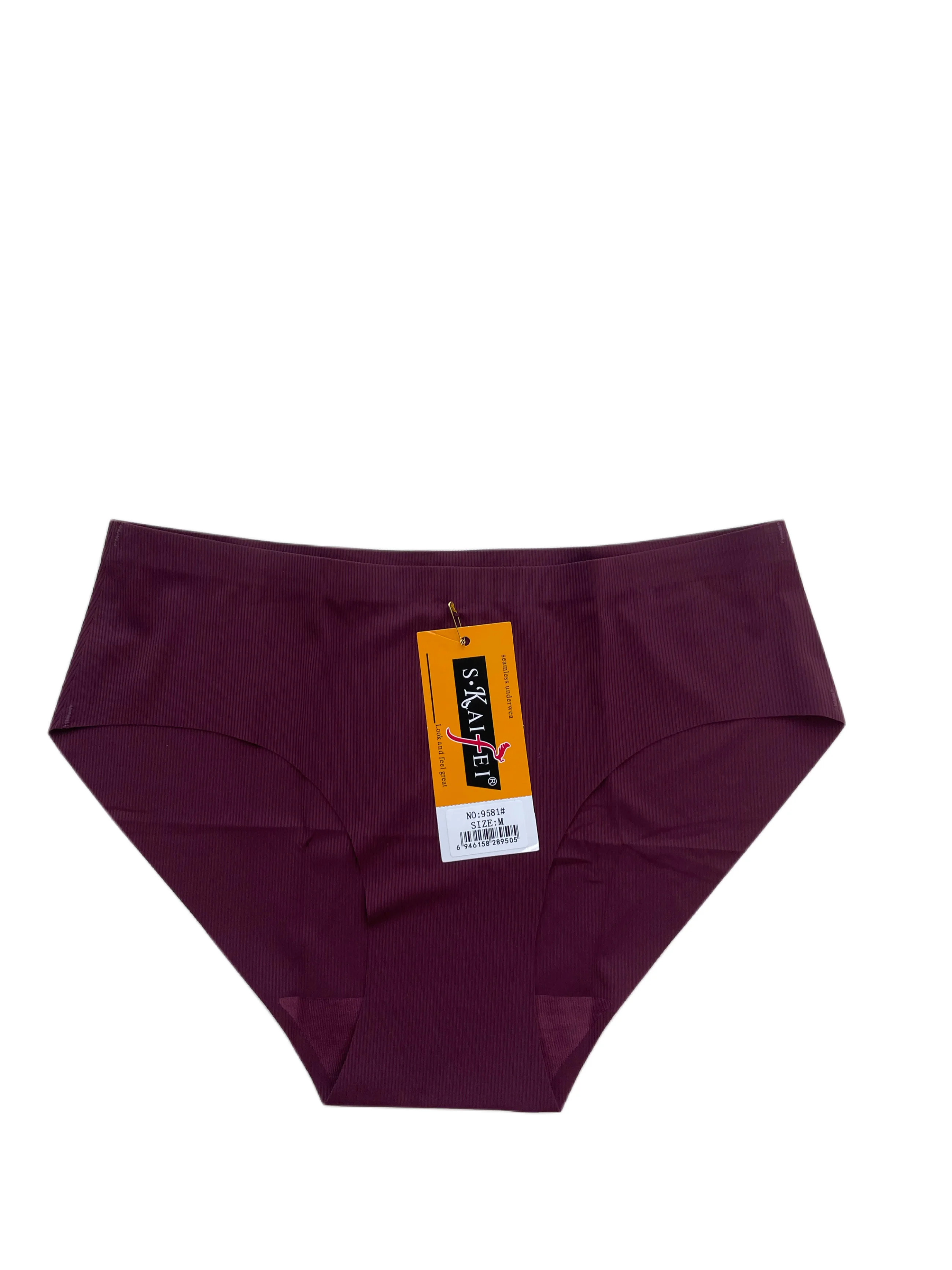 Бордовый трусы женские бесшовные, базовые размер M, L, XL