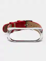 Красный ремешок для Xiaomi Mi band 3, 4, 5, 6 кожаный, для фитнес браслета