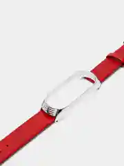 Красный ремешок для Xiaomi Mi band 3, 4, 5, 6 кожаный, для фитнес браслета