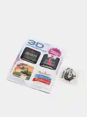 Тёмно-серый 3d наклейка (3Д объемная наклейка) стикер на телефон игры Майнкрафт, Крипер, свинка
