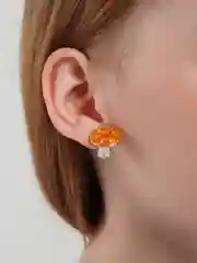 Желтый клипсы серьги детские для девочек