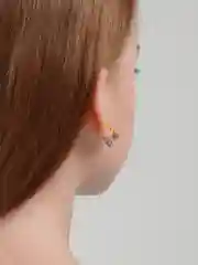 Желтый клипсы серьги детские для девочек