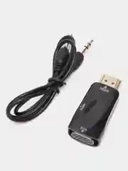 Видео переходник конвертер с HDMI на VGA + AUX