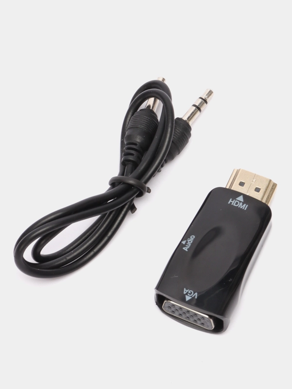 Видео переходник конвертер с HDMI на VGA + AUX