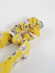 Лимонный резинка для волос с платком