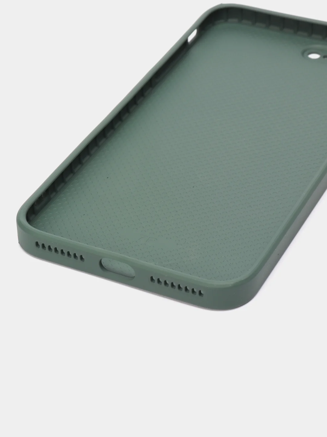 Зеленый чехол силиконовый со стеклянной панелью для iPhone 7 Plus / iPhone 8 Plus