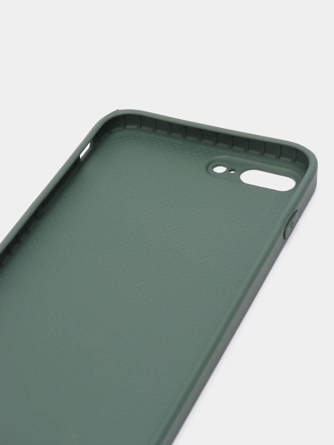 Зеленый чехол силиконовый со стеклянной панелью для iPhone 7 Plus / iPhone 8 Plus