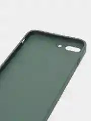 Зеленый чехол силиконовый со стеклянной панелью для iPhone 7 Plus / iPhone 8 Plus