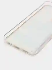 Белый чехол Huawei Honor 10X Lite, Хонор 10Х Лайт силиконовый переливающийся жидкий с блестками