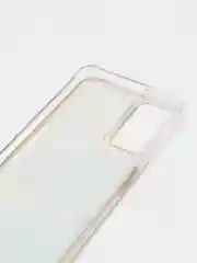 Белый чехол Huawei Honor 10X Lite, Хонор 10Х Лайт силиконовый переливающийся жидкий с блестками