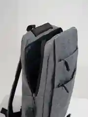 Серый рюкзак мужской, с USB разъемом