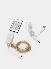 Умная гирлянда интерьерная светодиодная 33 ламп, 5 м, USB, пульт ДУ, Wi-Fi