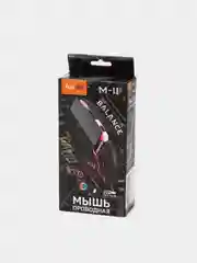 Мышь проводная FaisON, M-11, Balance, игровая, кабель 1,5 м, RGB подсветка, USB, 4 кнопки