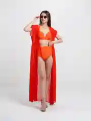 Красный парео пляжное