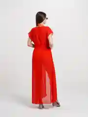 Красный парео пляжное