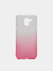 Силиконовый, градиент с блестками, чехол Samsung J6 18