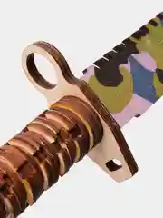 Фиолетовый деревянный игрушечный штык-нож "М9" кс го / cs go