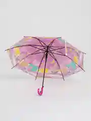 Розовый зонт детский / Зонт трость для девочки