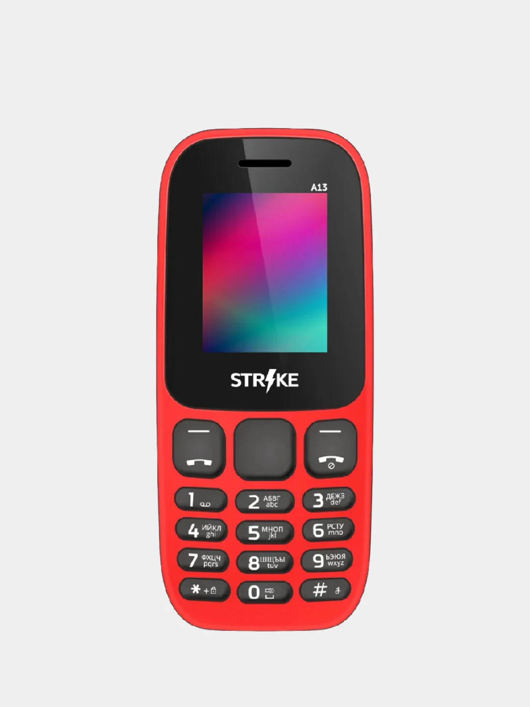 Красный мобильный телефон Strike A13 без камеры, 2 SIM, 600 мАч
