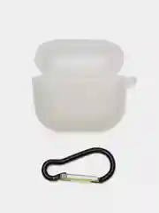 Прозрачный силиконовый чехол для наушников Apple Airpods 3 с карабином в комплекте