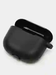 Тёмно-зелёный силиконовый чехол для наушников Apple Airpods 3 с карабином в комплекте