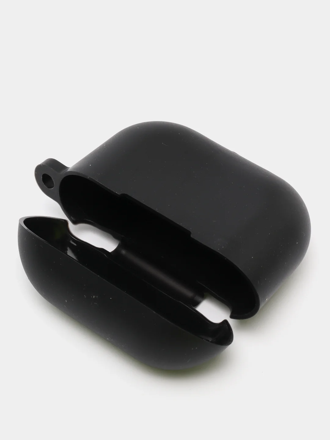 Тёмно-зелёный силиконовый чехол для наушников Apple Airpods 3 с карабином в комплекте