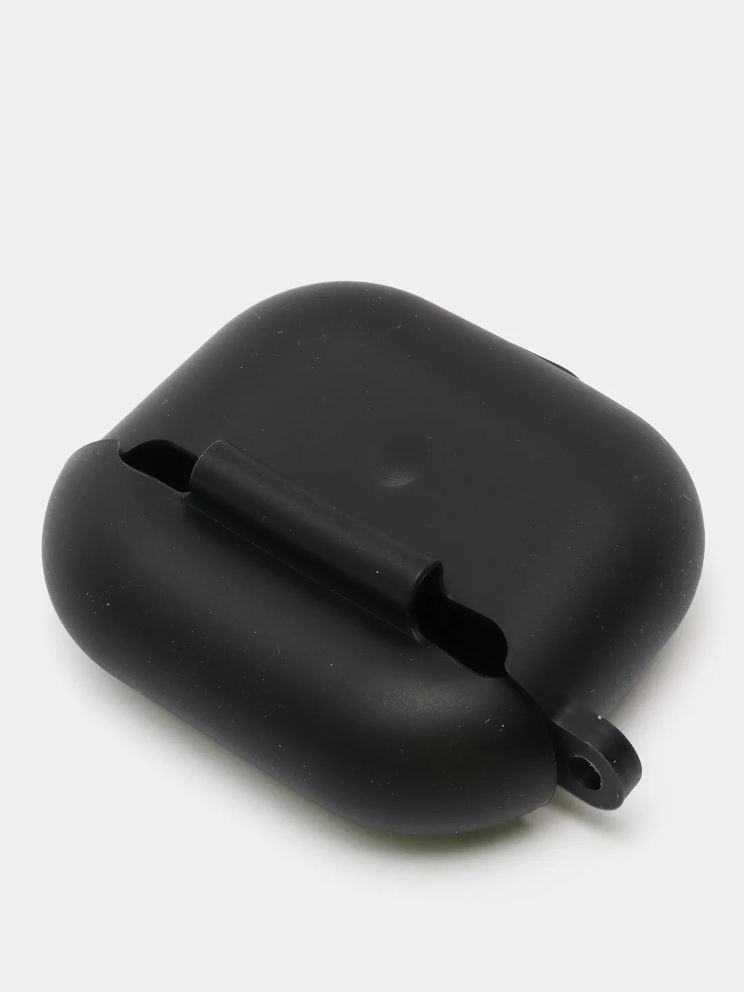 Тёмно-зелёный силиконовый чехол для наушников Apple Airpods 3 с карабином в комплекте