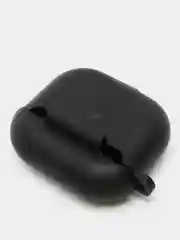 Тёмно-зелёный силиконовый чехол для наушников Apple Airpods 3 с карабином в комплекте