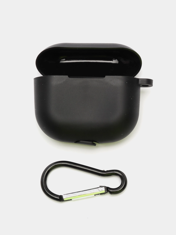 Силиконовый чехол для наушников Apple Airpods 3 с карабином в комплекте
